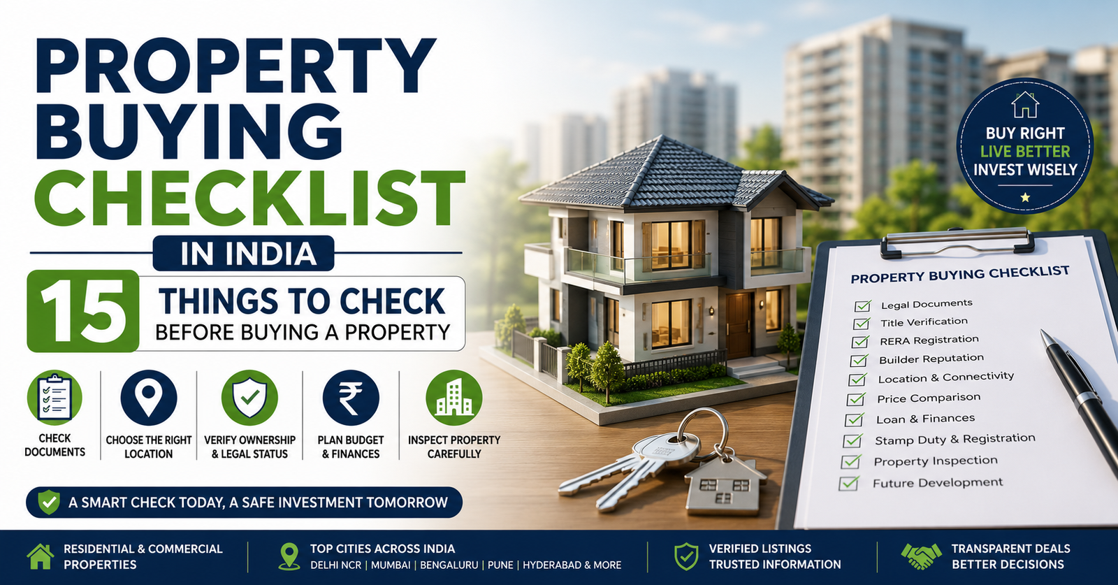 Property Buying Checklist in India 15 Things to Check Before Buying a Property