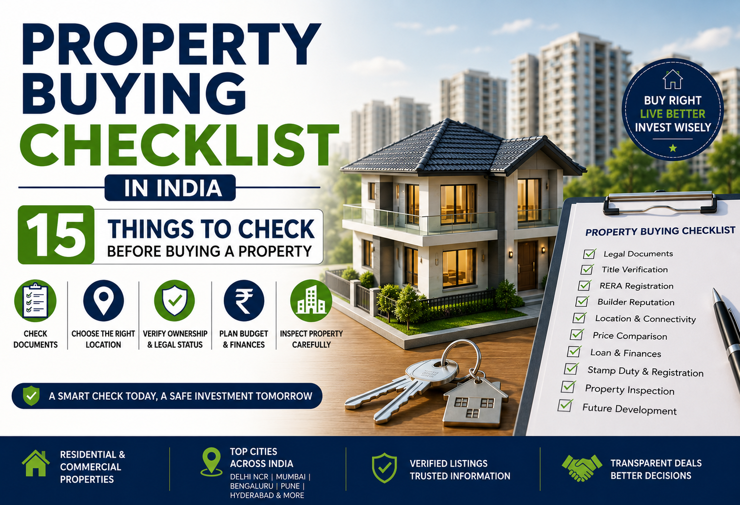 Property Buying Checklist in India 15 Things to Check Before Buying a Property